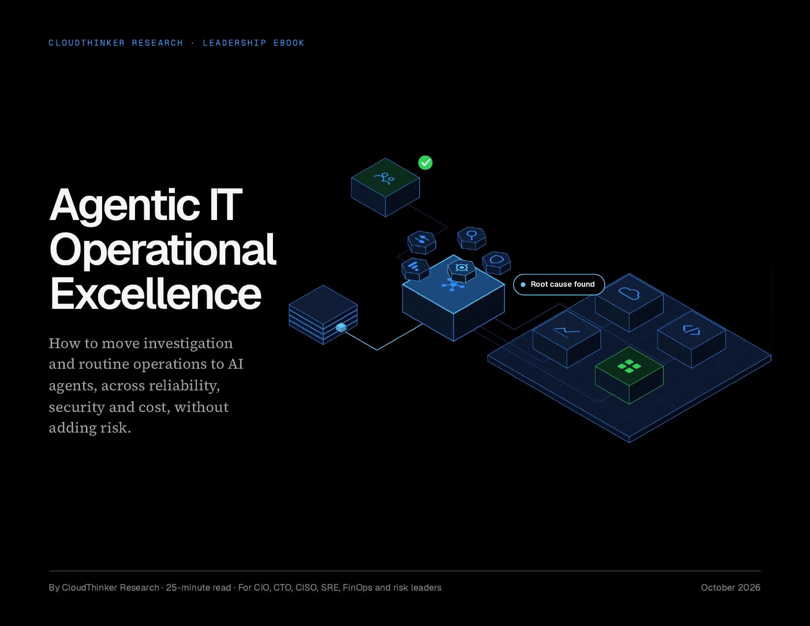 Agentic IT Operational Excellence, a CloudThinker Research leadership eBook, cover